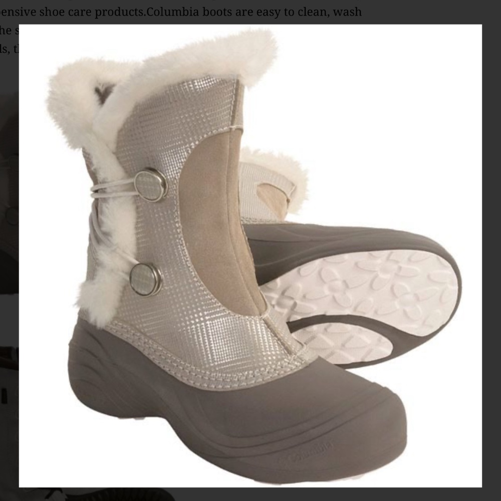 Columbia Womens Sierra Flurry 2 Boots Size 8 Waterproof Insulated Fur Snow
